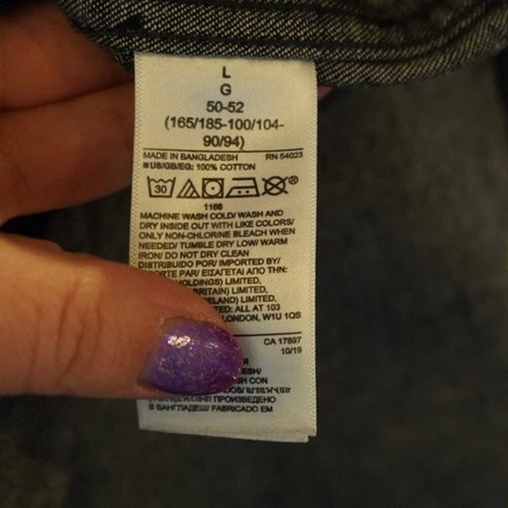 Gap Workforce Button Down Chore Denim Jacket Blue… - image 7